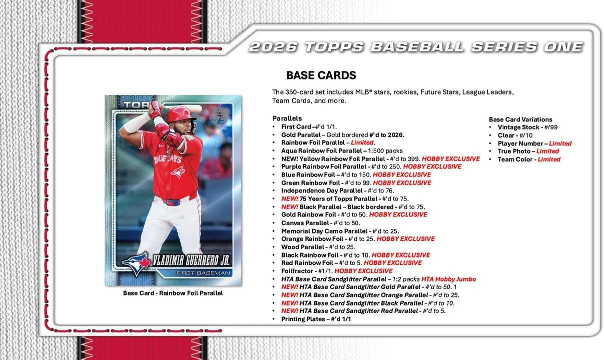 TOPPS SERIES 1 BASEBALL HOBBY JUMBO BOX 2026