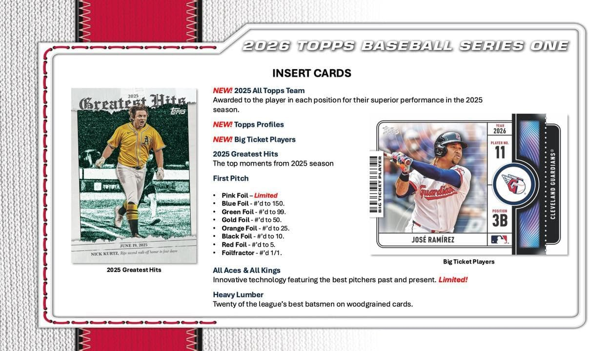 TOPPS SERIES 1 BASEBALL HOBBY JUMBO BOX 2026