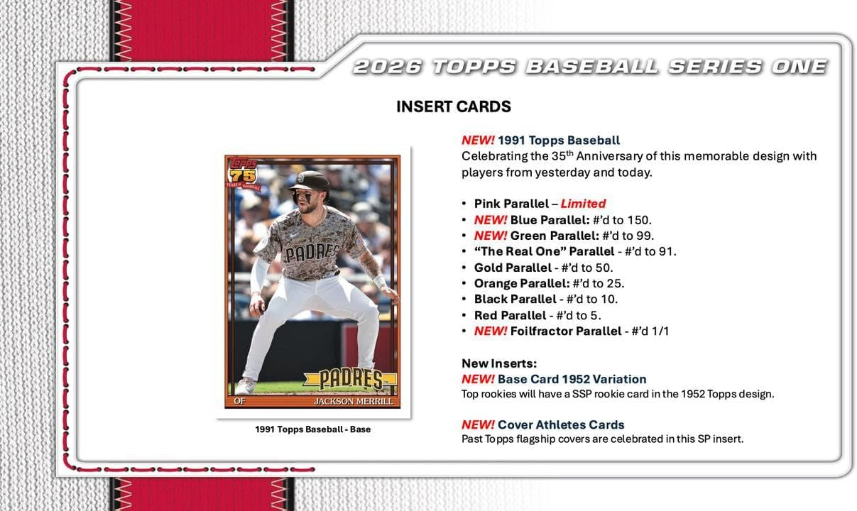 TOPPS SERIES 1 BASEBALL HOBBY JUMBO BOX 2026