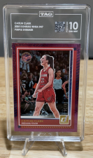 DONRUSS WNBA CAITLIN CLARK 47 PURPLE SHIMMER /99 TAG 10 GEM MINT FEVER 2025