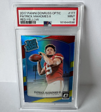 DONRUSS OPTIC PATRICK MAHOMES II RATED ROOKIE #177 RED/YELLOW CHIEFS 2017
