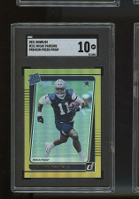 DONRUSS FB MICAH PARSONS COWBOYS GOLD PROOF #331  SGC GRADED 10  2021