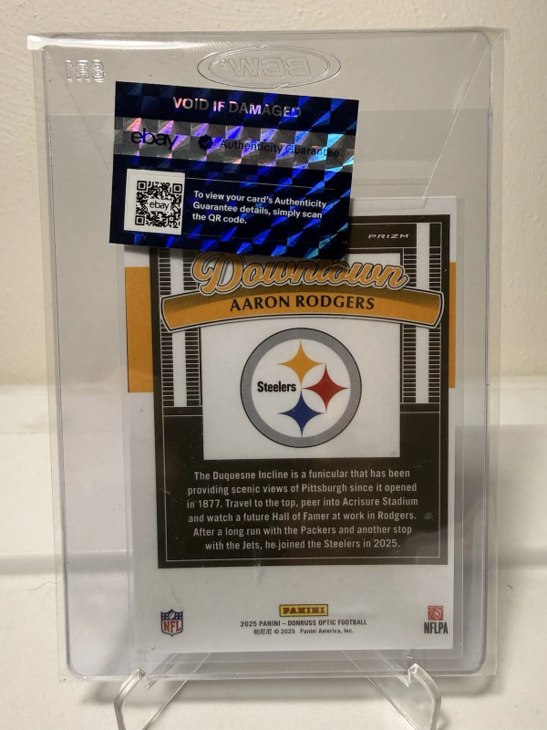 DONRUSS OPTIC FOOTBALL DOWNTOWN INSERT AARON RODGERS #D-8 STEELERS 2025