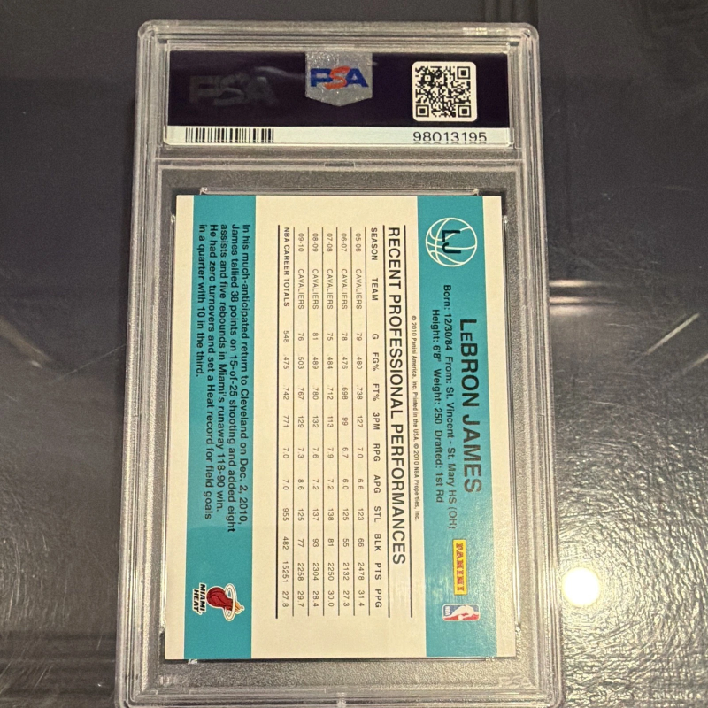 DONRUSS LEBRON JAMES #LJ-2010-11 PANINI STARTING 5