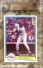DONRUSS #31 BGS 10 PRISTINE!!1982 POP 1 DAVE WINFIELD HOF