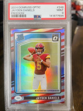 DONRUSS OPTIC RATED ROOKIE JAYDEN DANIELS #248 FREEDOM SSP CASE HIT 2024