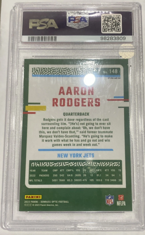DONRUSS OPTIC - AARON RODGERS #148 RARE ONE HUNDRED 💯. PSA 10