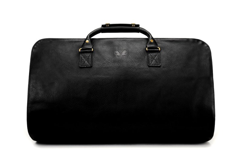BENNETT WINCH LEATHER S.C HOLDALL, BLACK