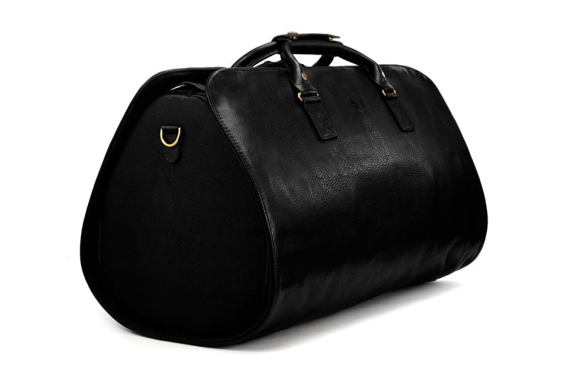 BENNETT WINCH LEATHER S.C HOLDALL, BLACK