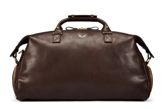 BENNETT WINCH LEATHER WEEKENDER, BROWN
