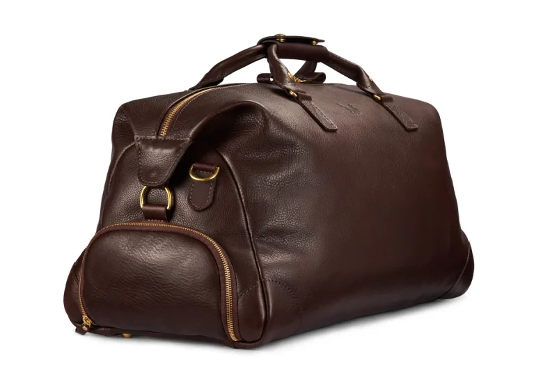 BENNETT WINCH LEATHER WEEKENDER, BROWN