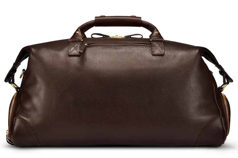 BENNETT WINCH LEATHER WEEKENDER, BROWN