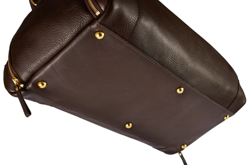 BENNETT WINCH LEATHER WEEKENDER, BROWN