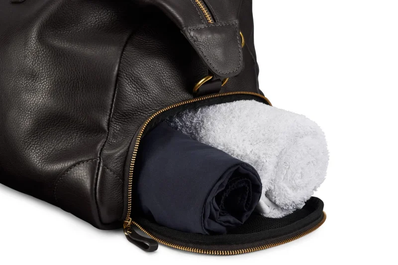 BENNETT WINCH LEATHER WEEKENDER, BLACK
