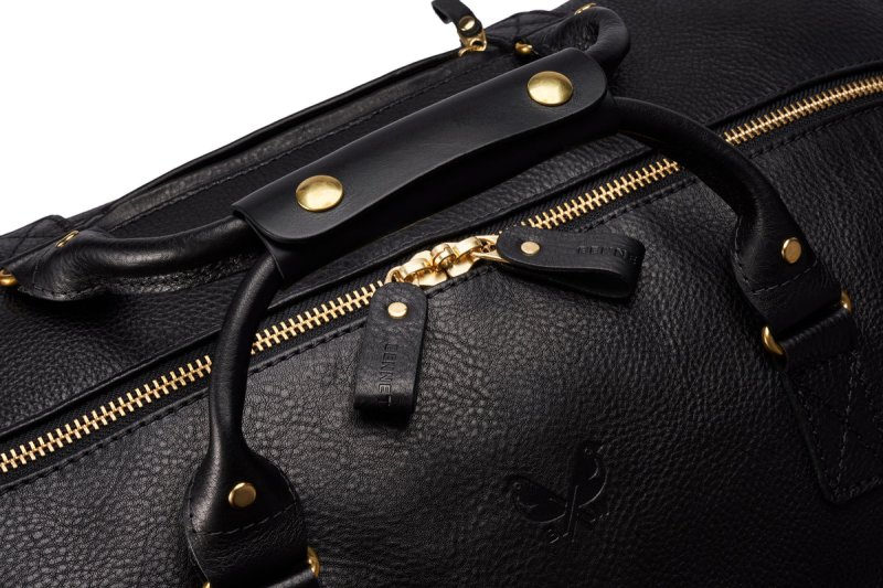 BENNETT WINCH LEATHER WEEKENDER, BLACK