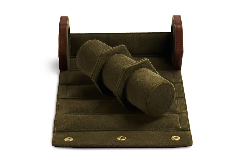 BENNETT WINCH TRIPLE WATCH ROLL, BROWN