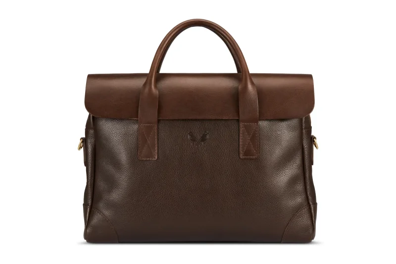 BENNETT WINCH LEATHER BRIEF, BROWN
