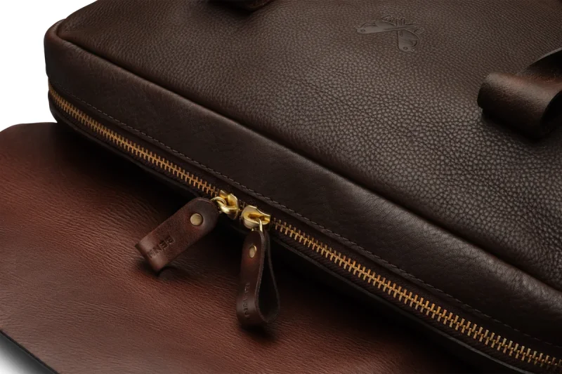 BENNETT WINCH LEATHER BRIEF, BROWN