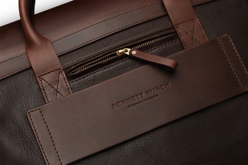 BENNETT WINCH LEATHER BRIEF, BROWN