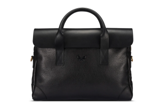 BENNETT WINCH LEATHER BRIEF, BLACK