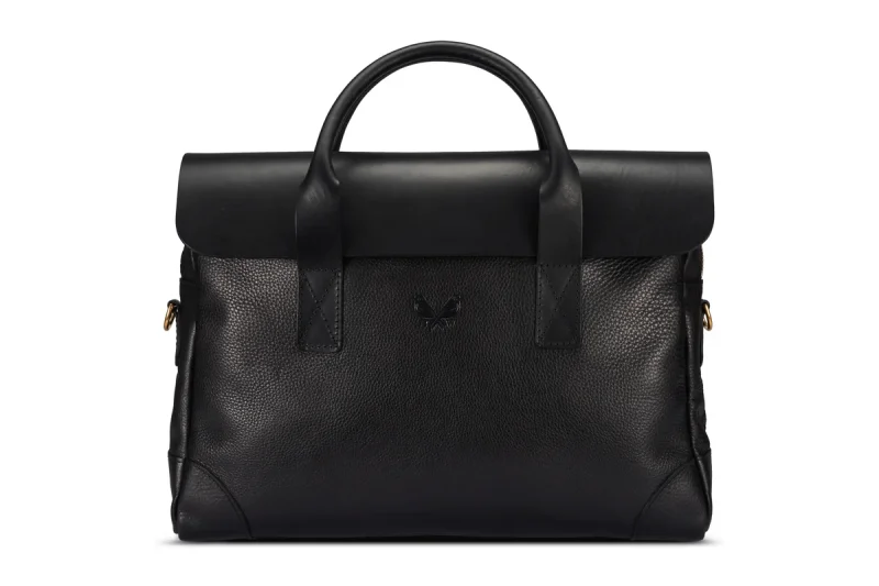 BENNETT WINCH LEATHER BRIEF, BLACK
