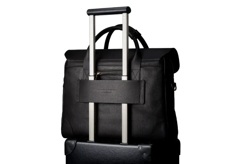 BENNETT WINCH LEATHER BRIEF, BLACK