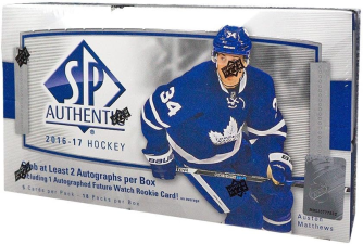 UPPER DECK SP AUTHENTIC HOCKEY HOBBY BOX PREMIUM NHL TRADING CARDS COLLECTION 2016-17