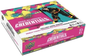 UPPER DECK CREDENTIALS HOCKEY HOBBY BOX PREMIUM TRADING CARD SET 2023-24