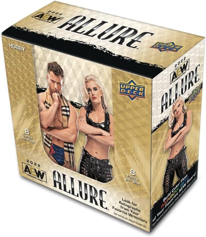UPPER DECK AEW WRESTLING ALLURE HOBBY BOX COLLECTIBLE TRADING CARDS BOOSTER PACK 2022