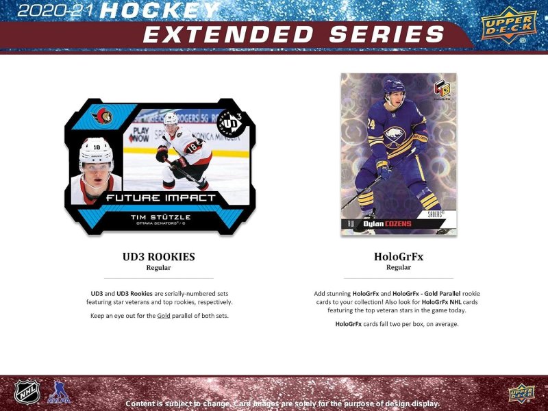 UPPER DECK EXTENDED SERIES HOCKEY HOBBY BOX TRADING CARDS COLLECTOR EDITION 2020-21