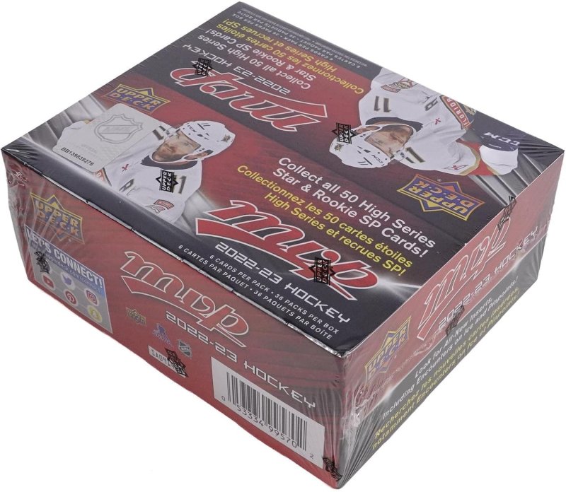 UPPER DECK MVP HOCKEY 36-PACK RETAIL BOX TRADING CARDS COLLECTION 2022-23