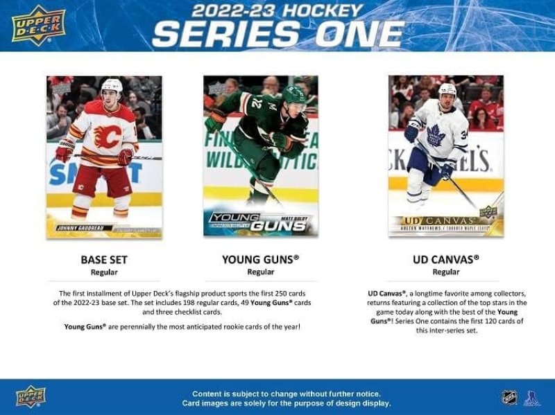 UPPER DECK SERIES 1 HOCKEY TIN OFFICIAL TRADING CARD COLLECTOR S BOX 2023