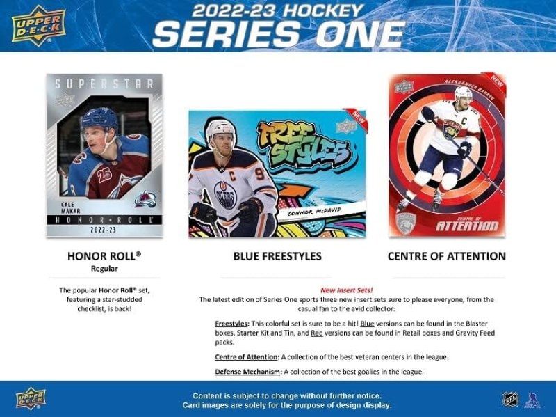 UPPER DECK SERIES 1 HOCKEY TIN OFFICIAL TRADING CARD COLLECTOR S BOX 2023