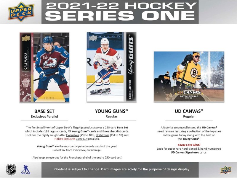 UPPER DECK 2021-22 SERIES ONE HOCKEY TRADING CARD COLLECTORS TIN WITH 9 PACKS NHL