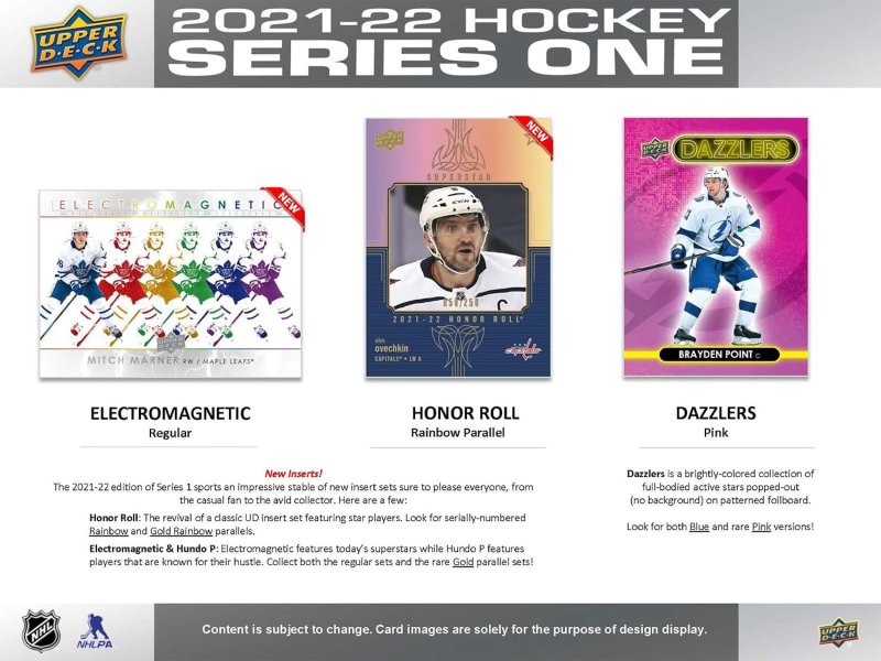 UPPER DECK 2021-22 SERIES ONE HOCKEY TRADING CARD COLLECTORS TIN WITH 9 PACKS NHL