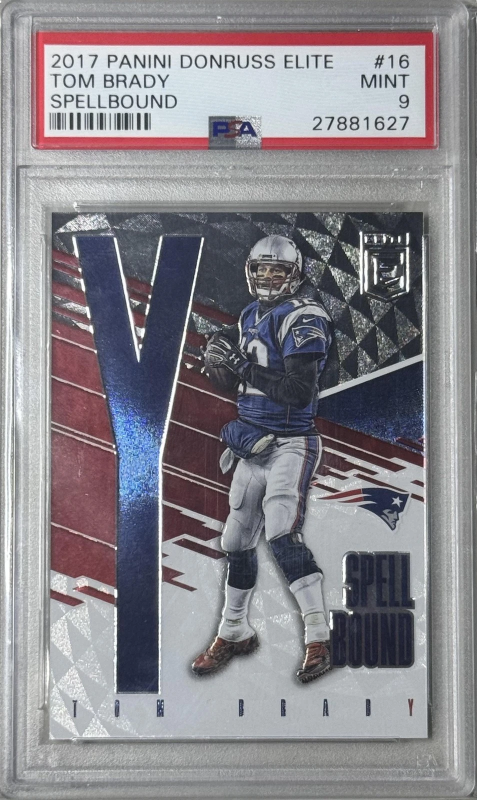 DONRUSS ELITE SPELLBOUND #16 TOM BRADY SPELLBOUND PSA 9 2017 PANINI