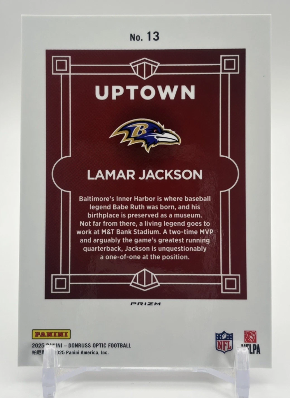 DONRUSS OPTIC - UPTOWNS LAMAR JACKSON #13 2025