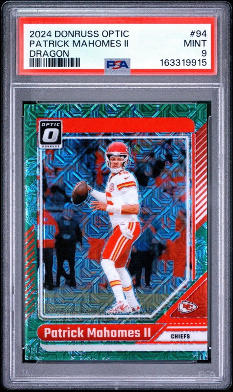 DONRUSS OPTIC DRAGON #94 PATRICK MAHOMES II #24/24 PSA 9 2024