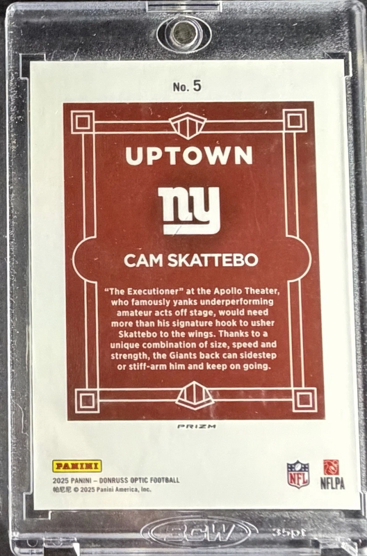 DONRUSS OPTIC - UPTOWNS CAM SKATTEBO #5 (RC) 2025 PANINI