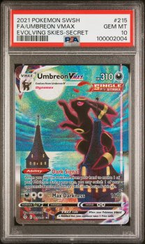 Umbreon VMAX “Moonbreon” #215/203 – Evolving Skies – PSA 10