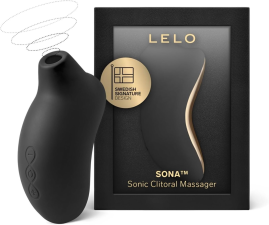 LELO SONA SONIC CLITORAL MASSAGER POWERFUL BLACK CLITORAL STIMULATOR FOR WOMEN