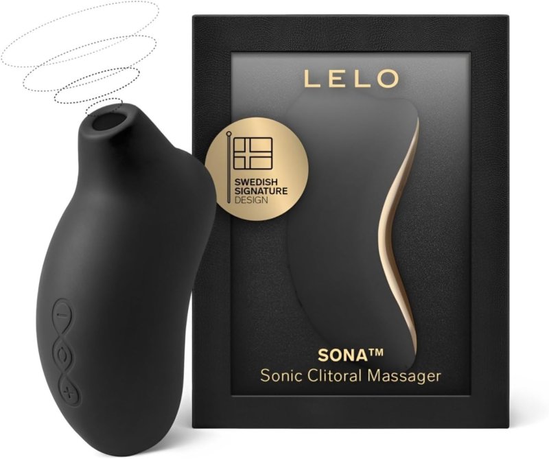 LELO SONA SONIC CLITORAL MASSAGER POWERFUL BLACK CLITORAL STIMULATOR FOR WOMEN