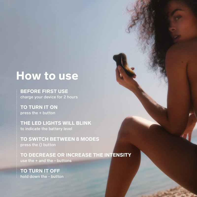 LELO SONA SONIC CLITORAL MASSAGER POWERFUL BLACK CLITORAL STIMULATOR FOR WOMEN