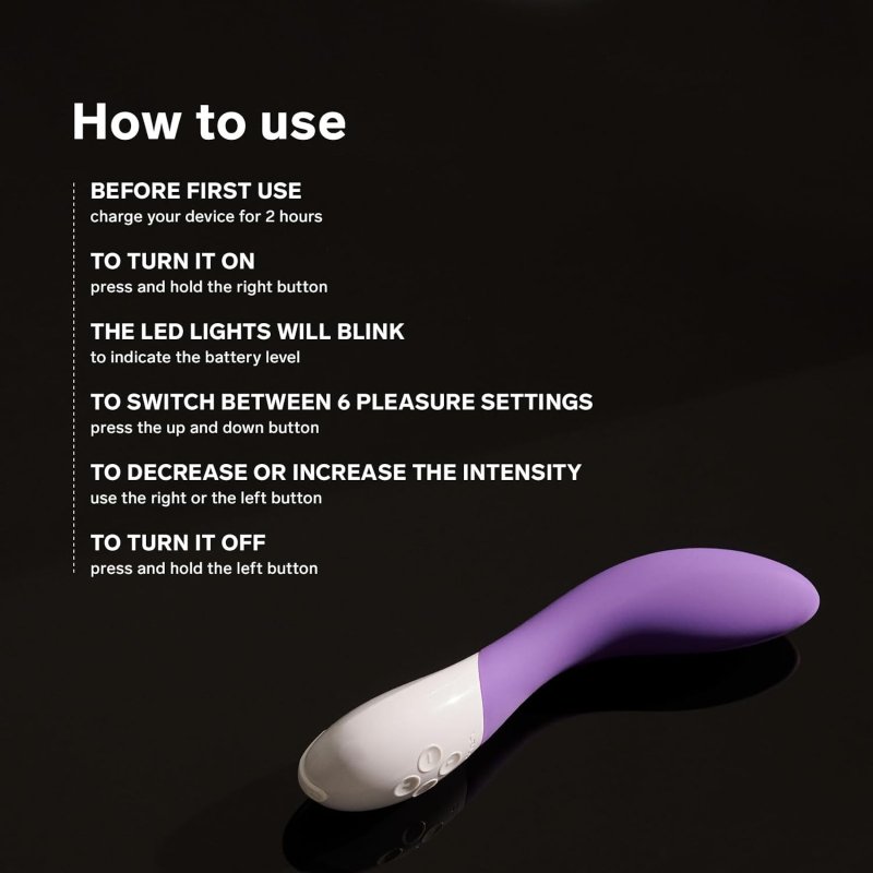 LELO MONA 2 G-SPOT VIBRATOR - CURVED PERSONAL MASSAGER IN CERISE FOR INTIMATE PLEASURE