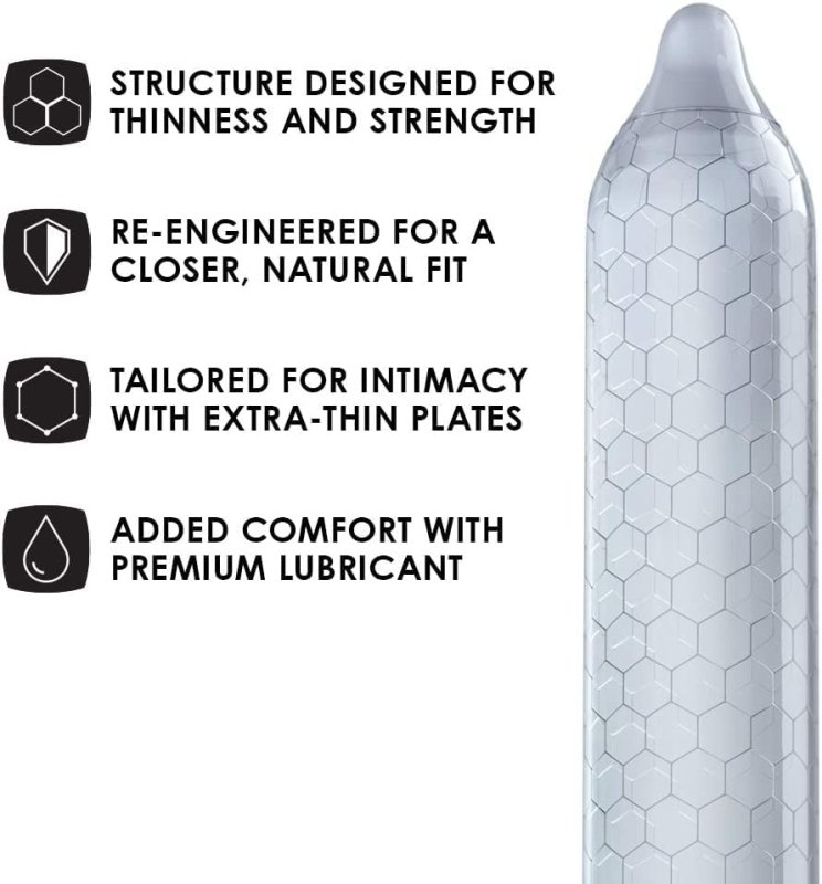 LELO HEX ORIGINAL ULTRA THIN CONDOMS STRONG, DURABLE PROTECTION, 12 PACK