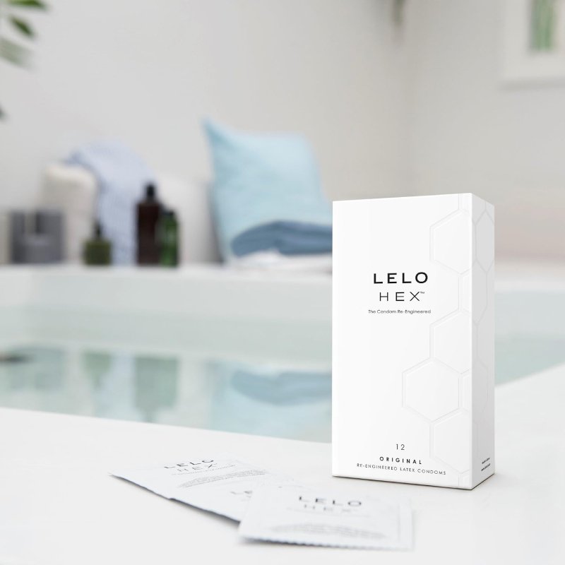 LELO HEX ORIGINAL ULTRA THIN CONDOMS STRONG, DURABLE PROTECTION, 12 PACK