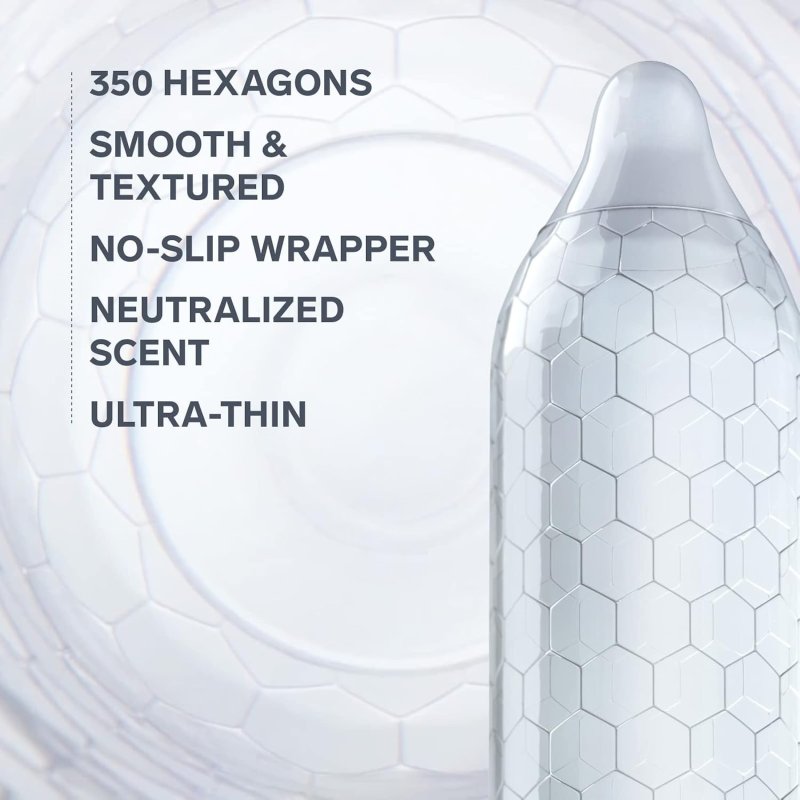 LELO HEX RESPECT XL EXTRA LARGE CONDOMS, STRONG DURABLE PROTECTION, 36 PACK