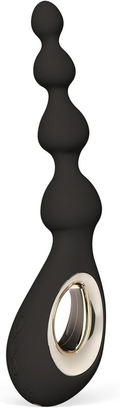 LELO SORAYA VIBRATING ANAL BEADS - BOW-MOTION BLACK MASSAGER FOR INTENSE PLEASURE