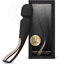 LELO SMART WAND MEDIUM - WATERPROOF PERSONAL MASSAGER, BLACK, POWERFUL VIBRATING WAND