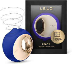LELO ORA 3 ORAL SEX SIMULATOR TONGUE VIBRATOR FOR WOMEN IN MIDNIGHT BLUE POWERFUL QUIET